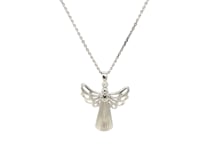 Sterling Silver Textured Angel Pendant